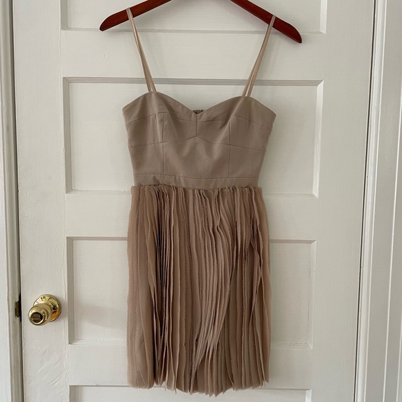 BCBGMaxAzria Angel Strapless Bustier Dress in Pumice - Picture 4 of 8